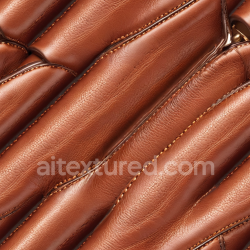 seamless Seamless 3D Quilted Brown Leather PBR Texture with Fine Grain and Stitched Upholstery texture 8k free download PBR