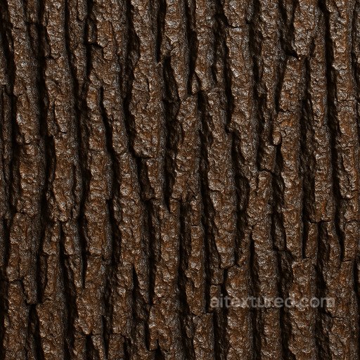 Shiny Oak Bark Seamless Texture seamless Bark PBR texture