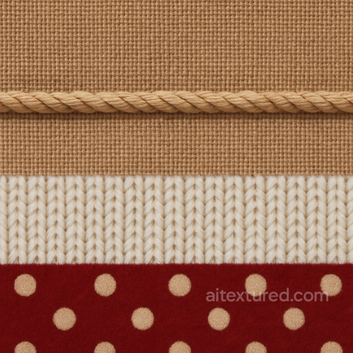 Seamless 8K PBR 3D Texture of Burlap Sack Rustic Woven Twine Holiday Surface seamless Merry christmas PBR texture