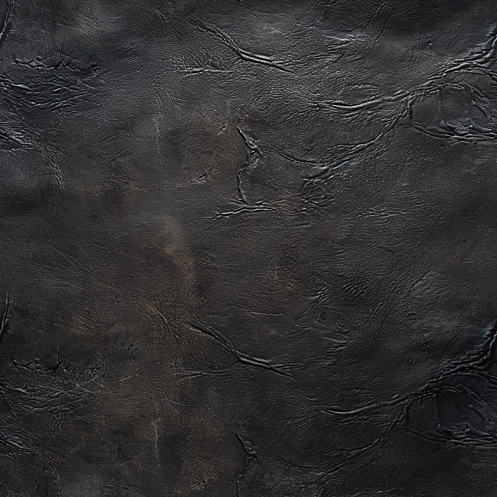 Distressed Black Leather with Natural Wrinkles seamless PBR texture preview