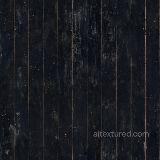 Black Painted Planks - Wooden Planks Weathered Scratched Worn Grain seamless Wood PBR texture