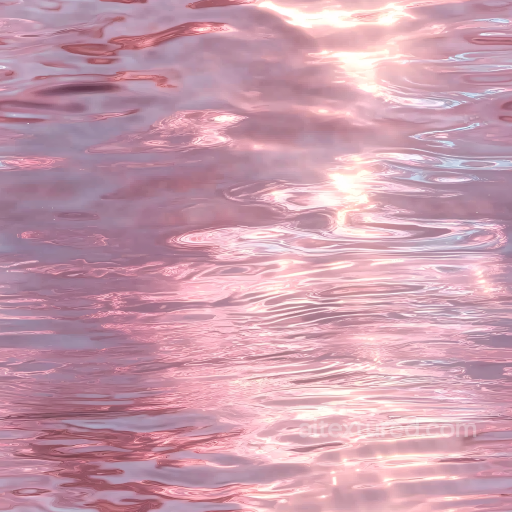 Pink Reflective Water Surface Texture with Smooth Ripple Waves seamless Water PBR texture