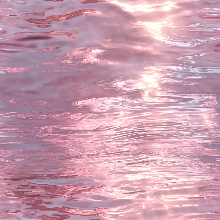 Pink Reflective Water Surface with Smooth Ripple Waves seamless PBR texture preview