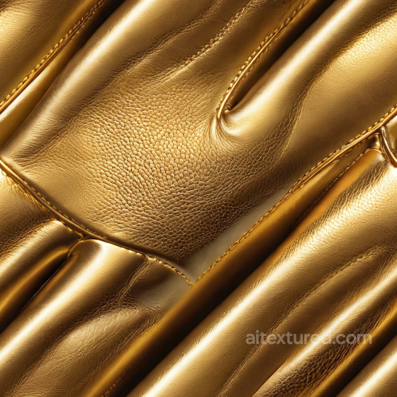 Gold Pebbled Leather Texture with Detailed Stitching and Smooth Padded Panels Leather texture preview