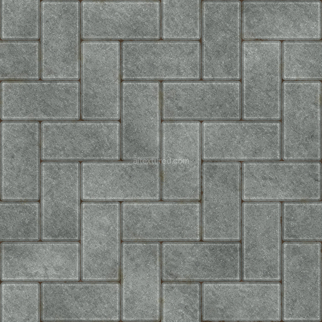 Seamless Paving Stones PBR Texture in gray