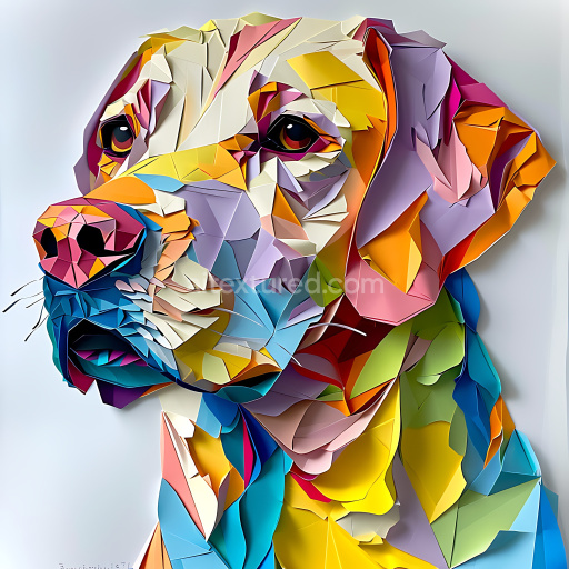 Seamless 3D PBR Texture Featuring Multicolored Chesapeake Bay Retriever Fur Design