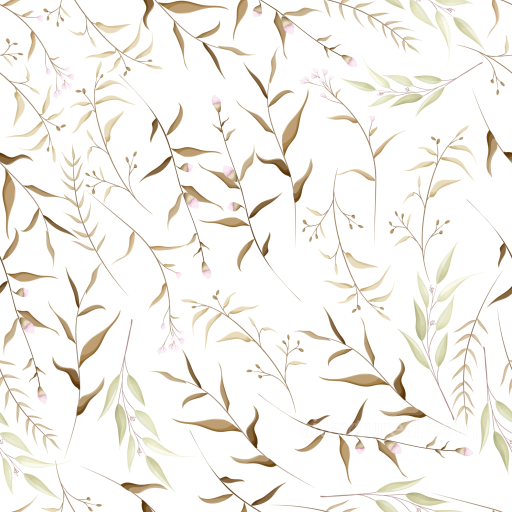 White & Gold Floral Foliage Pattern Texture seamless White & Gold PBR texture