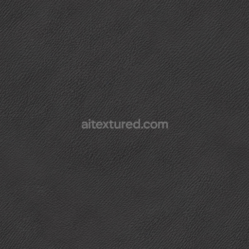 Seamless 3D Black Pebbled Leather PBR Texture with Fine Grain and Matte Finish