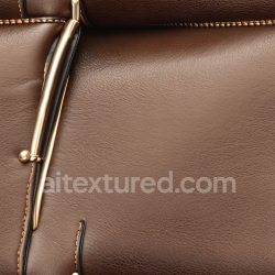 seamless Seamless 3D PBR Texture of Smooth Brown Leather with Distinctive Stitching and Glossy Details texture 8k free download PBR