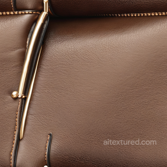 Smooth Brown Leather Seamless Texture with Distinctive Stitching and Glossy Details Leather texture preview