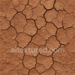 seamless Seamless 3d texture pbr 8k of rough reddish mud with mud cracks and mud drying effects texture 8k free download PBR