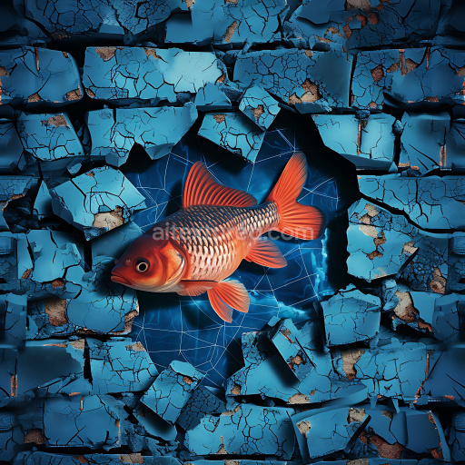 Seamless 3D Cracked Blue Paint Surface PBR Texture with Fragmented Peel