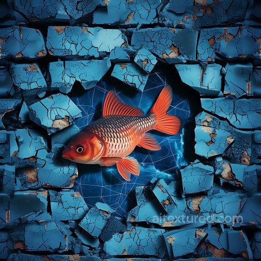 Cracked Blue Paint Surface PBR Texture with Fragmented Peel seamless Cracked & Holes PBR texture