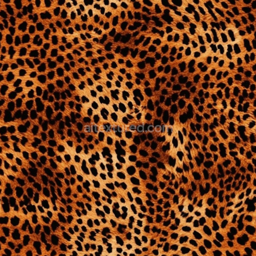 Seamless 3D PBR Leopard Print Texture with Realistic Fur Detail and Warm Tones