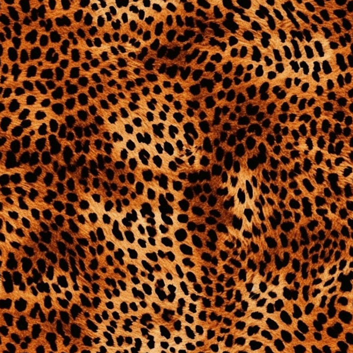 Leopard Print with Realistic Fur Detail and Warm Tones seamless PBR texture preview