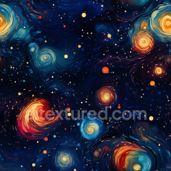 seamless Seamless 3D Space PBR Texture Featuring Swirled Galaxy Nebulae and Star Clusters texture 8k free download PBR