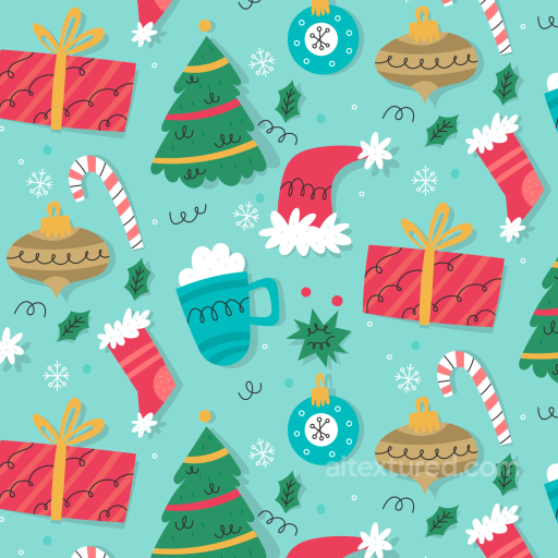 Featuring Colorful Christmas Digital Paper Elements seamless All Christmas Digital paper PBR texture