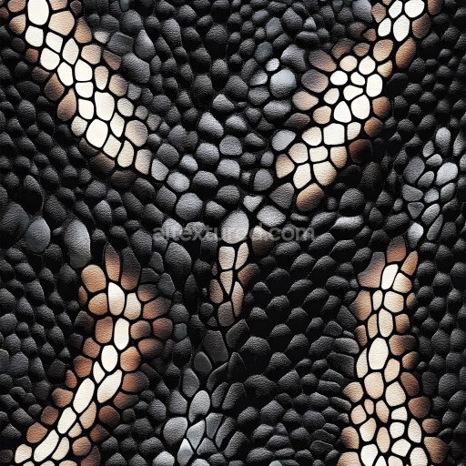 Seamless 3D Stylized Reptilian Skin PBR Texture with Detailed Scales and High Contrast Tone