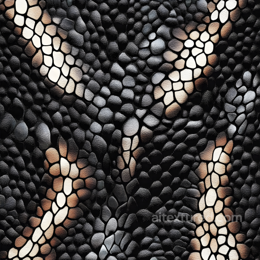 Stylized Reptilian Skin PBR Texture with Detailed Scales and High Contrast Tone seamless Skin PBR texture