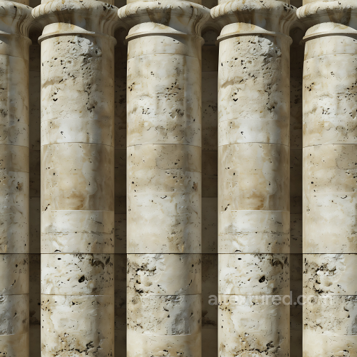 Weathered Limestone Stone Pillar PBR Texture with Natural Erosion and Surface Detail seamless Stone PBR texture