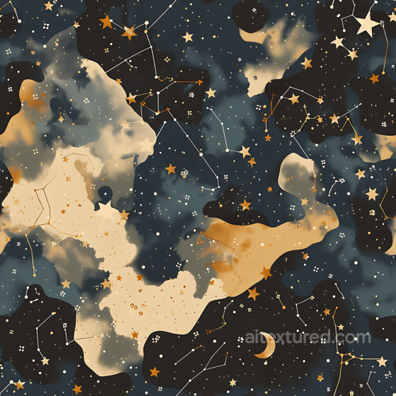 constellation camouflage PBR texture with starry night cosmic pattern Color Camouflage texture preview