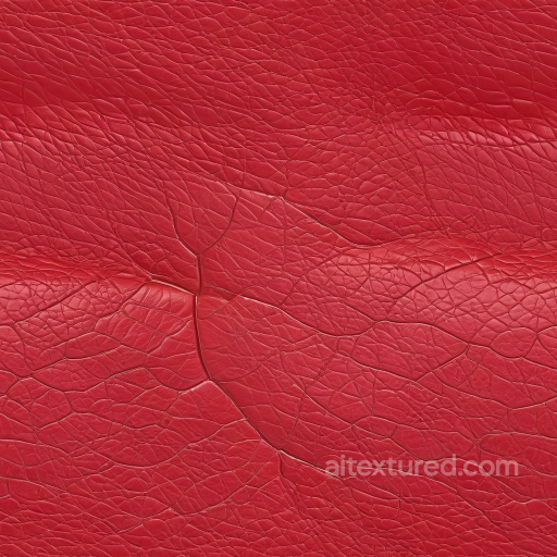 Red Cracked Leather Seamless Texture with Distinctive Wrinkles and Grain seamless Leather PBR texture