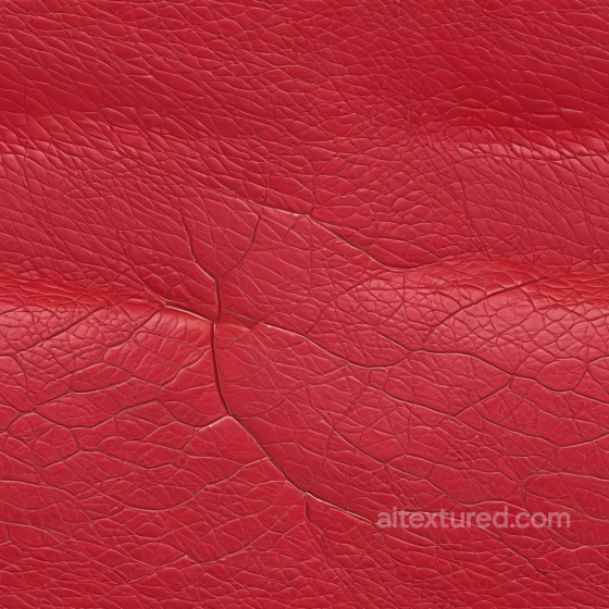 Red Cracked Leather Seamless Texture with Distinctive Wrinkles and Grain Leather texture preview