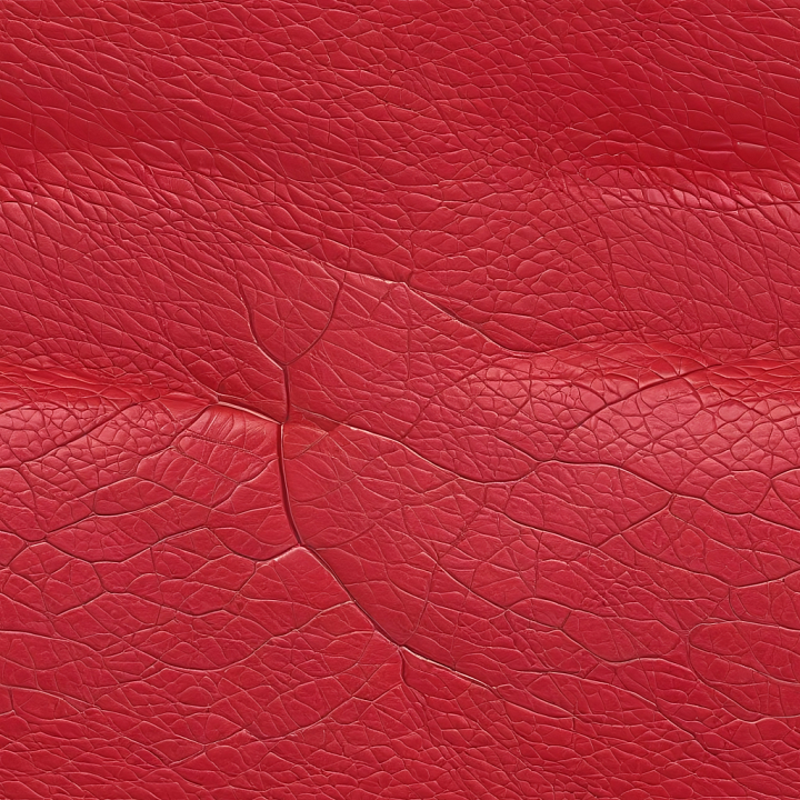Red Cracked Leather with Distinctive Wrinkles and Grain seamless PBR texture preview