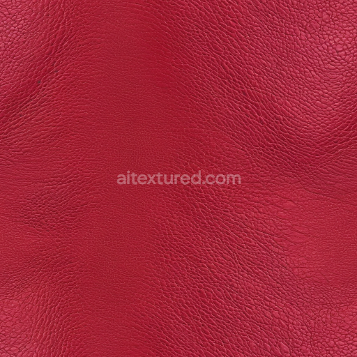 Seamless 3D Red Pebbled Grain Leather PBR Texture with Subtle Wrinkles