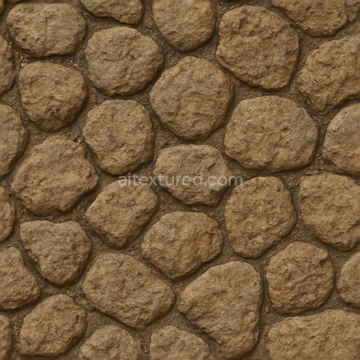 Preview — Seamless 3d texture PBR 8k cobblestone aged rustic rough natural stone surface