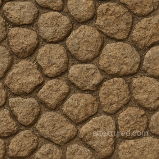 Cobblestone Aged Rustic Rough Natural Stone Surface seamless Stone PBR texture