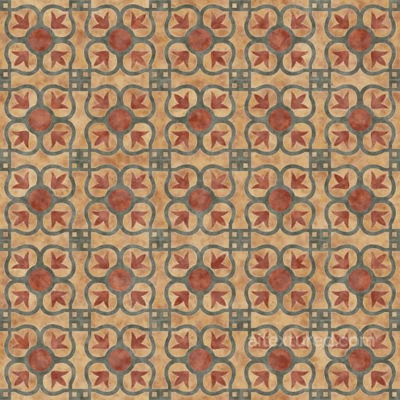 Moroccan Style Floor Tiles | Free PBR Concrete texture preview
