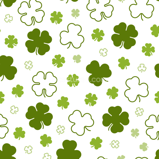 Seamless 3D PBR Texture Featuring Green St Patrick Clover Leaf Pattern