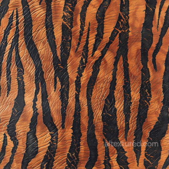 Tiger Stripe Embossed Leather Texture in Brown and Black Leather texture preview
