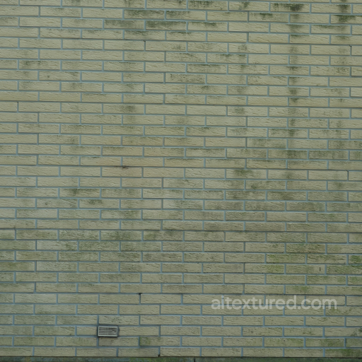 Greenish Brick Wall PBR Texture with Natural Weathering and Surface Marks seamless Brick PBR texture