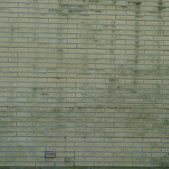 Greenish Brick Wall with Natural Weathering and Surface Marks seamless PBR texture preview