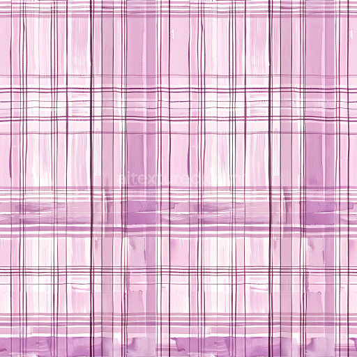 Seamless 3D PBR Texture of Pink Watercolor Plaid Pattern Fabric