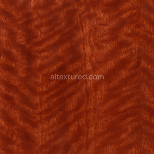 Seamless 3d texture PBR 8k Mahogany wood with curly grain and glossy finish