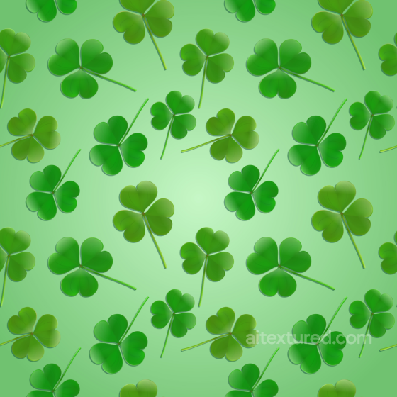 St Patrick Texture of Green Shamrock Leaves on Gradient Background St patrick texture preview