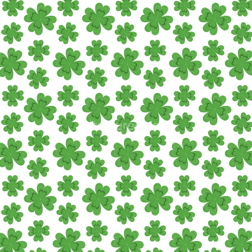 Seamless 3D PBR Texture of Green Shamrock Pattern for St Patrick's Day