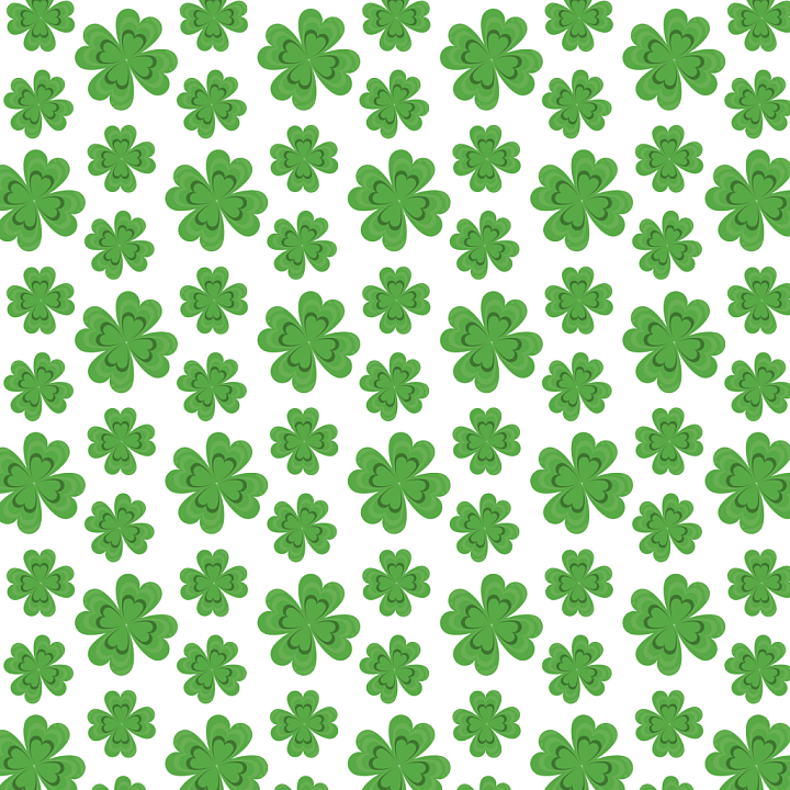 Green Shamrock Pattern for St Patrick's Day seamless PBR texture preview