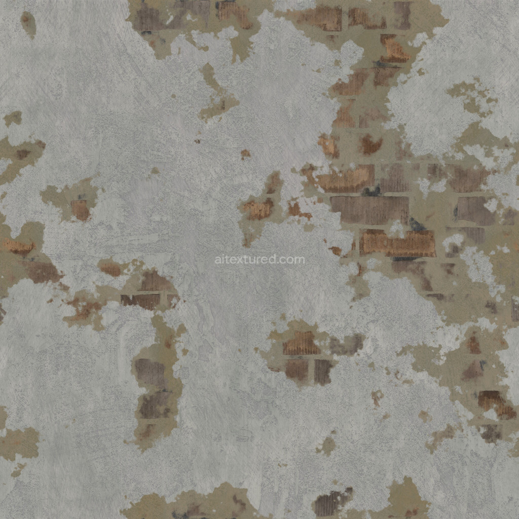 Seamless painted plaster texture with weathered appearance