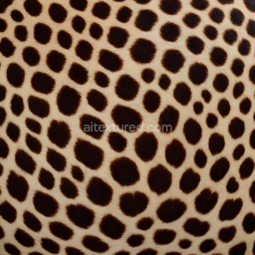 Seamless 3D PBR Leopard Print Fur Texture with Natural Spots Pattern