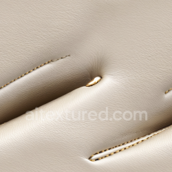 seamless Seamless 3D PBR Cream Leather Upholstery Texture with Fine Grain and Elegant Stitching texture 8k free download PBR