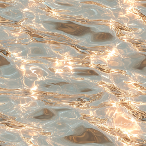 Water PBR Texture Featuring Sunlit Shimmering Surface with Warm Golden Highlights Water texture preview