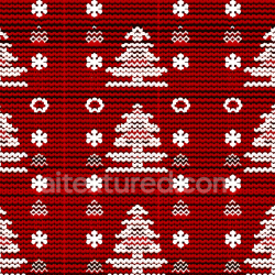 seamless Seamless 3D PBR Red and White Knitted Christmas Tree Fabric Texture texture 8k free download PBR