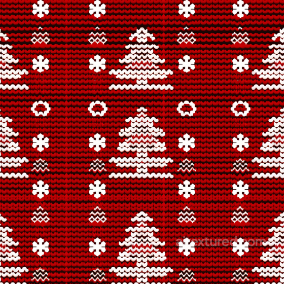 Red and White Knitted Christmas Tree Fabric Texture All Christmas Digital paper texture preview