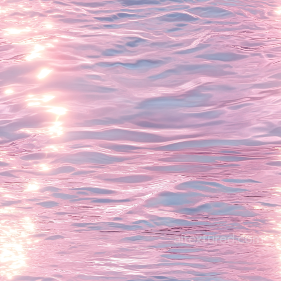 Water PBR Texture Featuring Reflective Pink Wave Surface Water texture preview