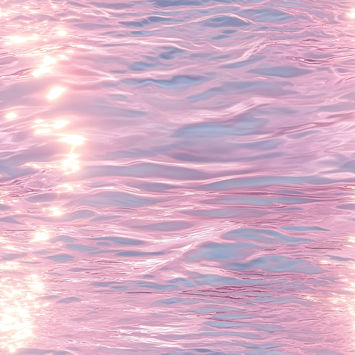 Water Featuring Reflective Pink Wave Surface seamless PBR texture preview
