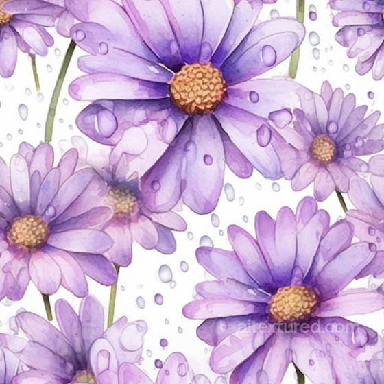 Purple Flower Watercolor Pattern Seamless Texture Purple Flower texture preview
